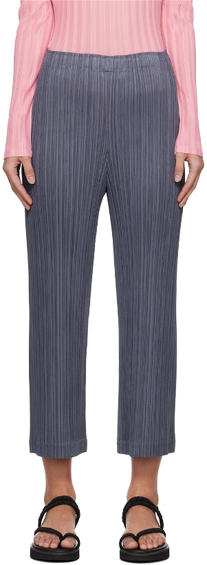 Photo: PLEATS PLEASE ISSEY MIYAKE Gray Thicker Bottoms 1 Trousers
