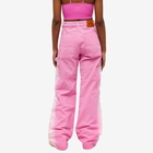 Heron Preston Women's Gradient Denim Carpenter Jeans in Pink