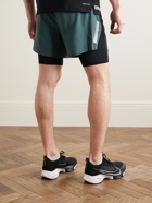 Nike Running - Run Division Stride 2-in-1 Straight-Leg Mesh-Panelled Dri-FIT Drawstring Shorts - Blue