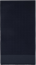 Ferragamo Navy Gancini Scarf