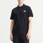 Moncler Men's Cotton Pique Logo Polo in Navy