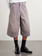 Willy Chavarria - Stocknot Double Knee Cotton Shorts - Gray