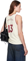 Acne Studios Off-White Embroidered-Logo Tank Top