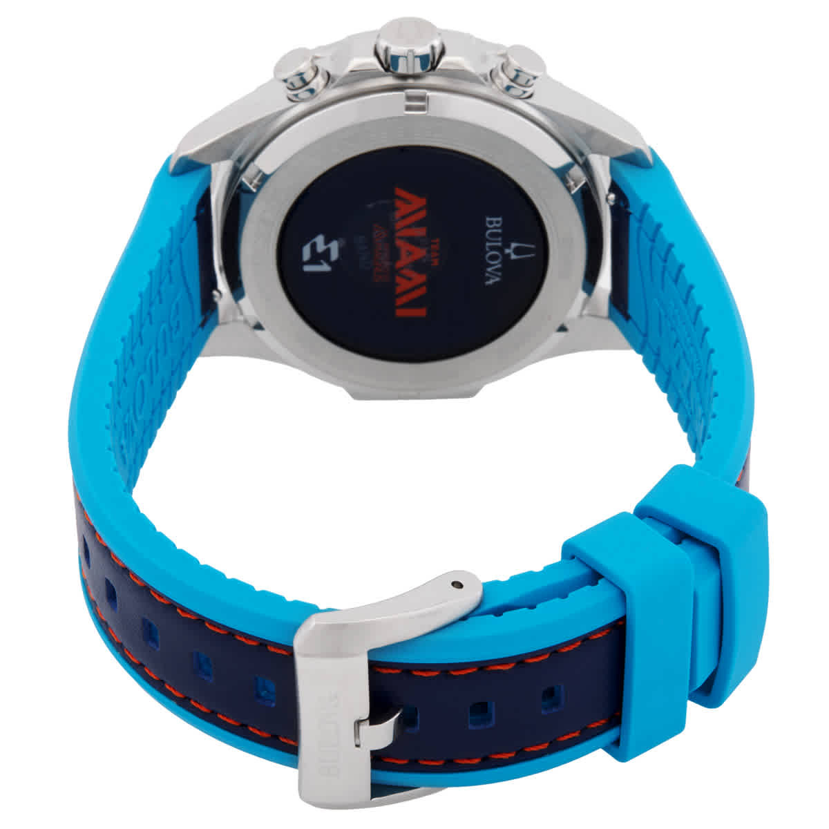 Bulova Marine Star E1 Team Miami Chronograph Quartz Blue Dial Mens Watch 96B460
