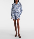 Staud Boyana printed cotton toile shorts