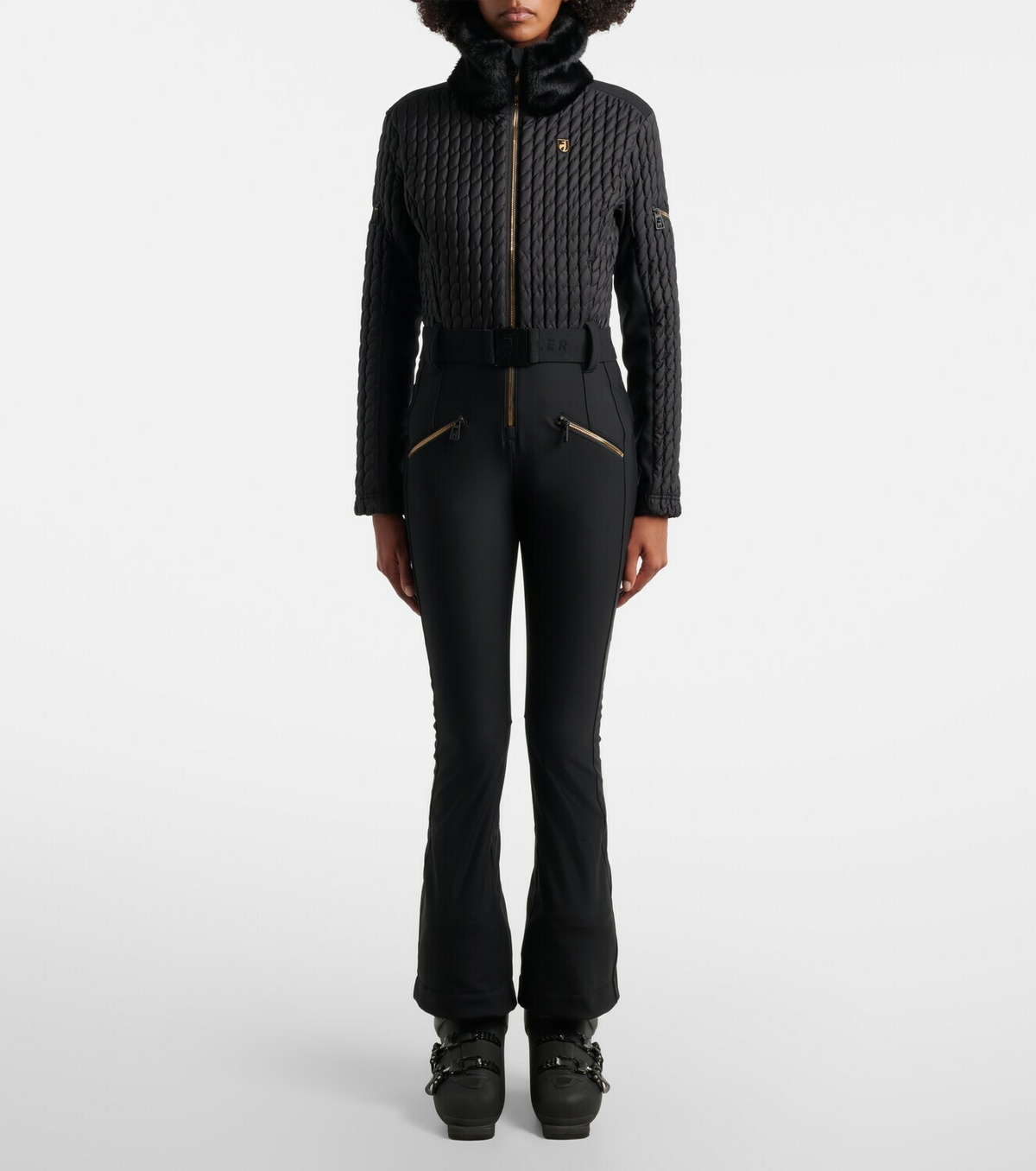 Toni Sailer Livette teddy-trimmed ski suit