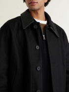 Officine Générale - Bene Merino Wool Half-Zip Polo Shirt - Black