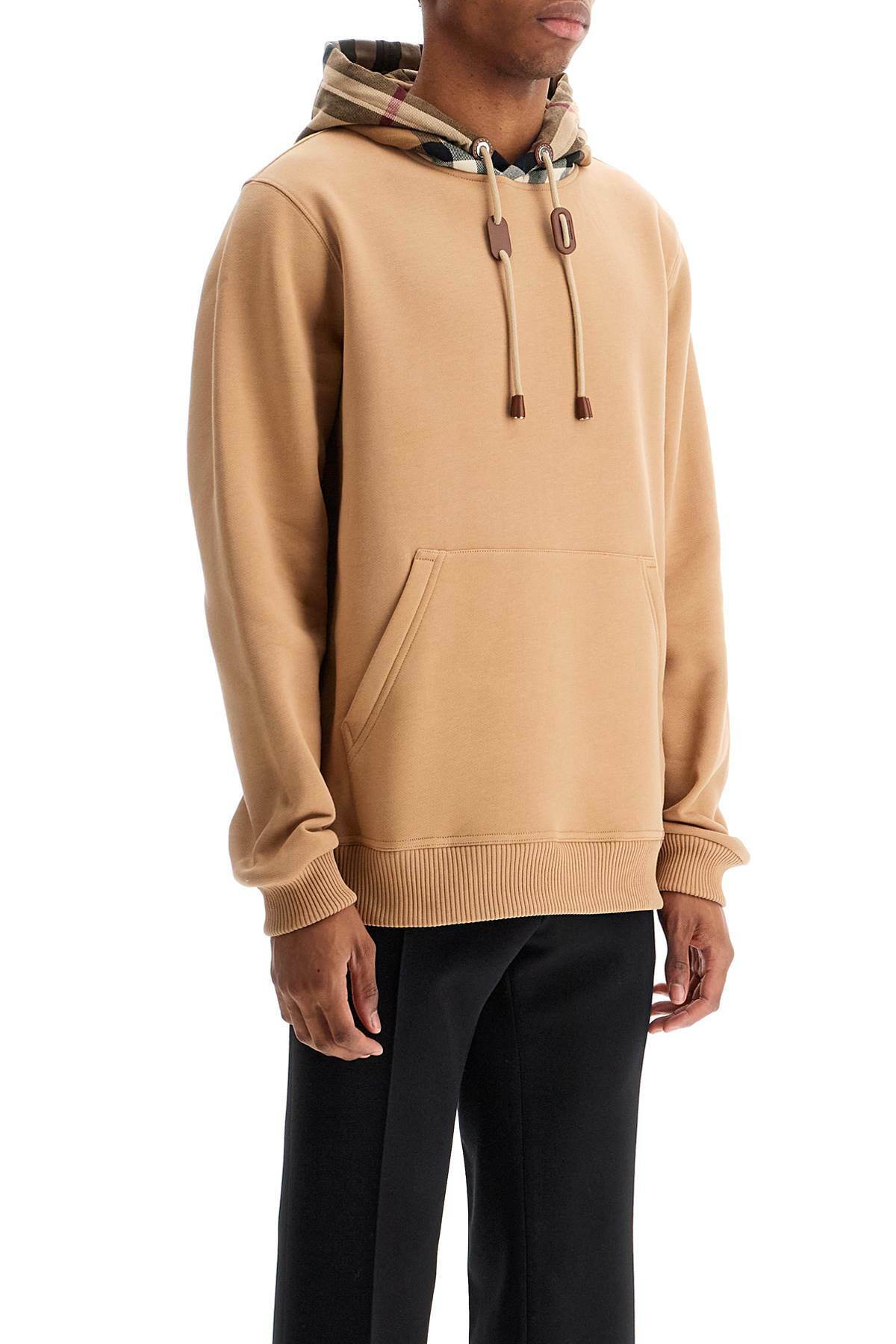 BURBERRY samuel tartan hoodie with hood Beige Burberry