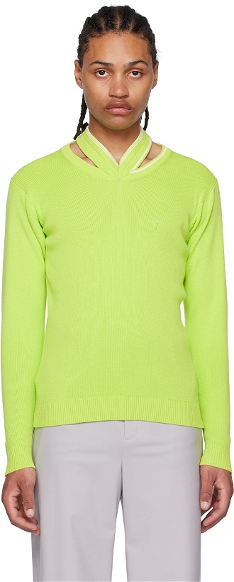 Photo: Y/Project Green Cutout Sweater