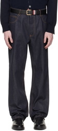 Thom Browne Navy Selvedge Denim 5-Pocket Jeans