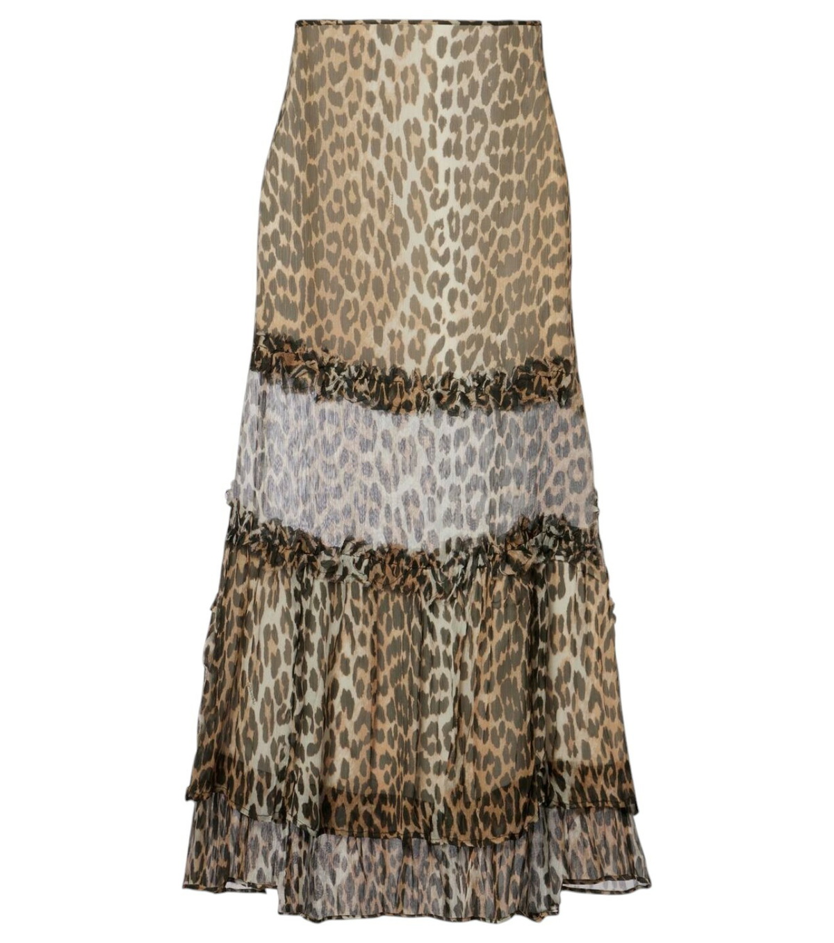 スカート Ganni 'Herringbone Canvas' skirt Ganni Herringbone Canvas Long Wrap Skirt Beige Skirts GANNI