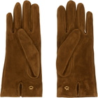Gianvito Rossi Brown Suede Gloves