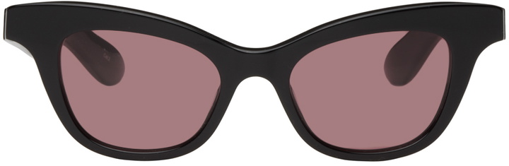 Photo: Alexander McQueen Black McQueen Angled Sunglasses