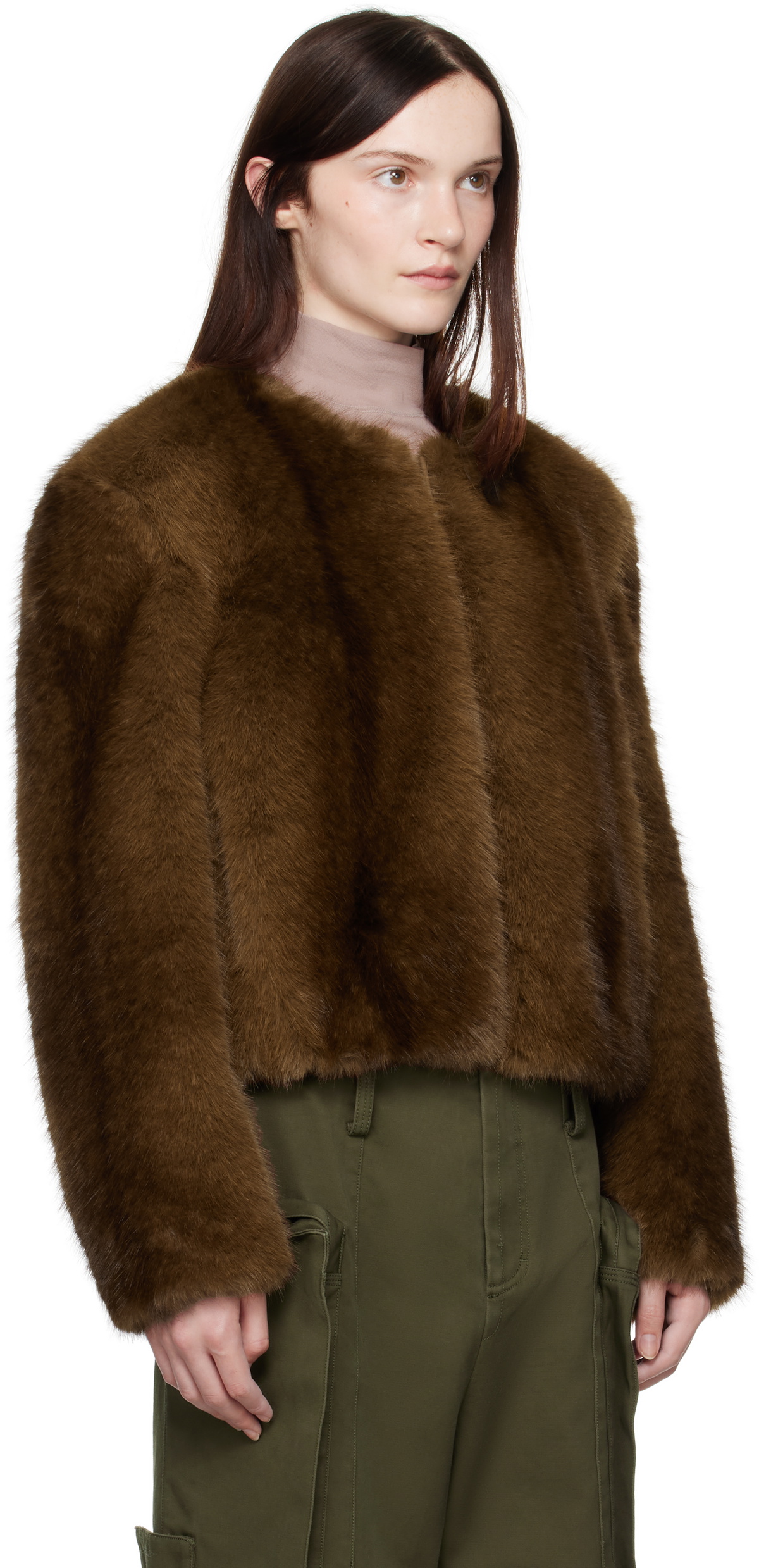 Stand Studio Brown Karly Faux-Fur Jacket
