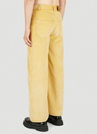 Wide Leg Corduroy Pants in Yellow