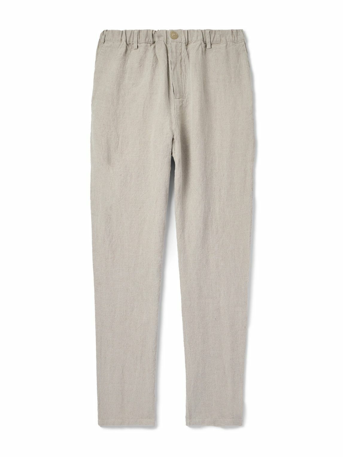 A Kind Of Guise - Tapered Linen Trousers - Neutrals