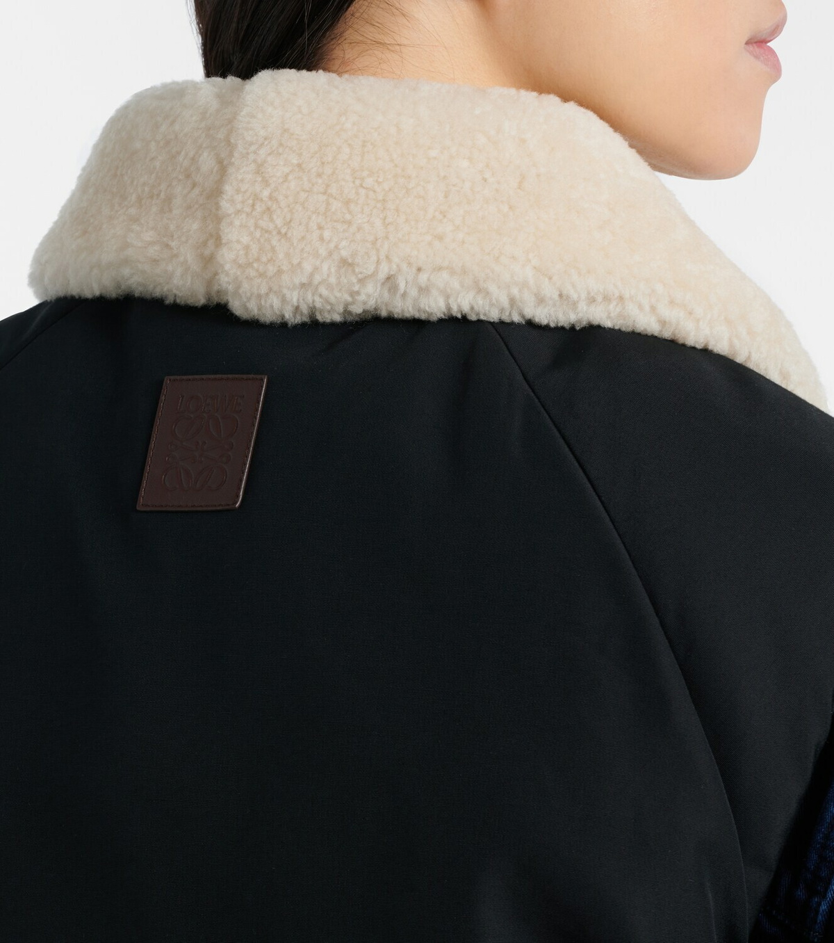 Loewe Shearling-trimmed cotton-blend vest