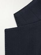 Giuliva Heritage - Alfonso Herringbone Virgin Wool Suit Jacket - Blue
