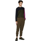 Issey Miyake Men Khaki Wool Gauge High Sweater