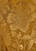Veronica Beard Ronin Floral Jacquard Satin Trousers Gold