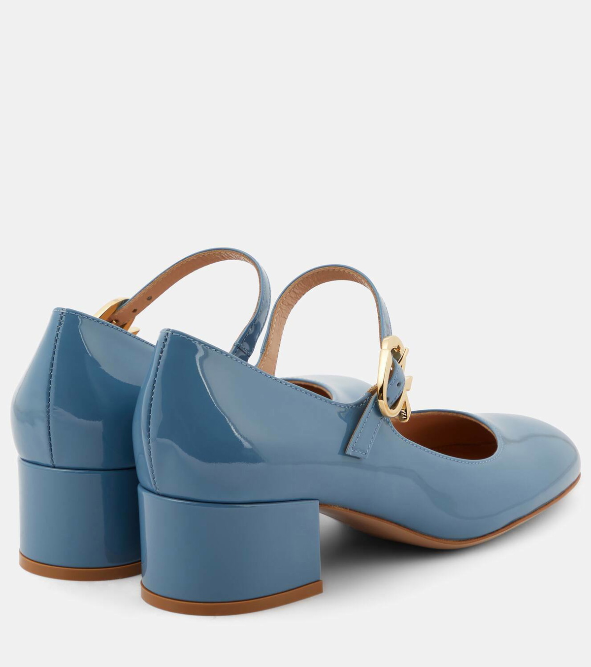 Gianvito Rossi Mary Ribbon patent leather Mary Jane pumps