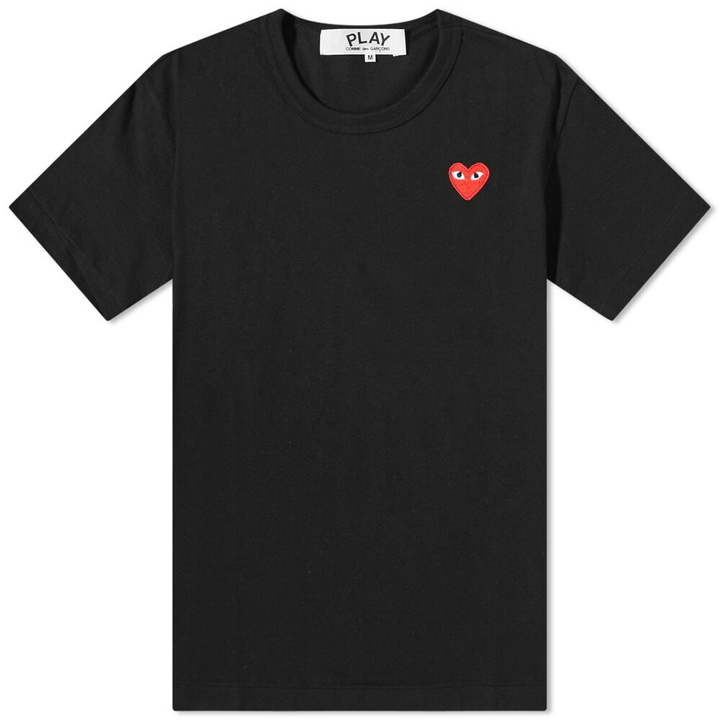 Photo: Comme des Garçons Play Men's Basic Logo T-Shirt in Black/Red