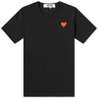 Comme des Garçons Play Men's Basic Logo T-Shirt in Black/Red