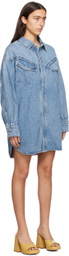 Grlfrnd Blue Kimora Denim Minidress