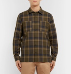 A.P.C. - Achille Checked Cotton and Linen-Blend Canvas Shirt - Brown