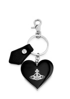 Vivienne Westwood Logo Heart Silver-plated Keyring - Black - One Size