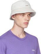 ZEGNA Blue Denim Hardware Bucket Hat