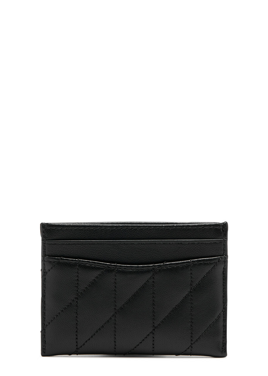 Coach Pillow Quilted Leather Card Holder - Black - One Size