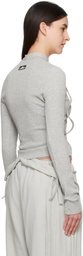Ottolinger Gray Double Closure Rib Cardigan