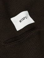 WTAPS - Palmer Logo-Appliquéd Knitted Zip-Up Cardigan - Brown