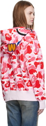 BAPE Pink ABC Camo Shark Full Zip Hoodie
