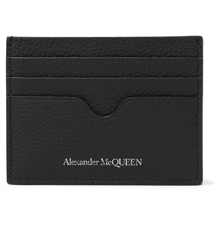 Photo: Alexander McQueen - Pebble-Grain Leather Cardholder - Men - Black