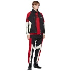 Moschino Black and Red Broken Logo Track Pants