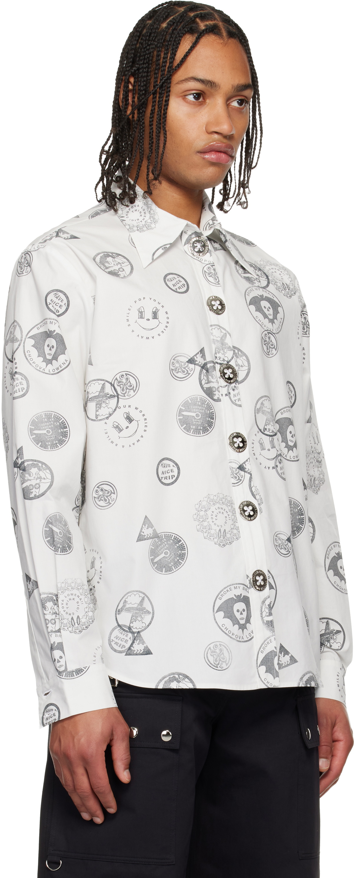 Chopova Lowena White Stamped Shirt