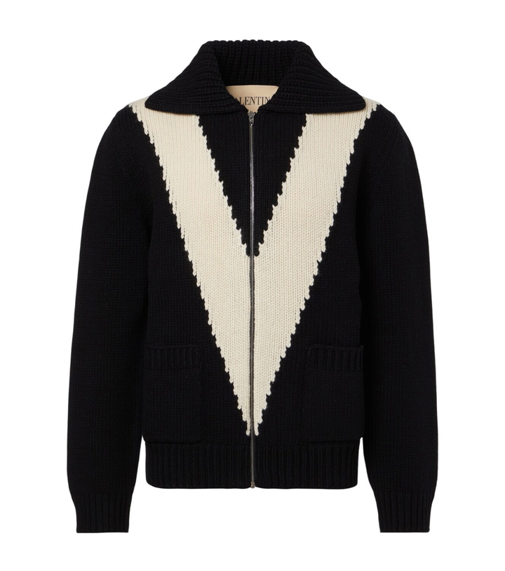 Photo: Valentino Virgin wool zip-up sweater