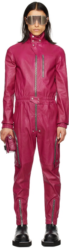 Photo: Rick Owens Pink Bauhaus Leather Jumpsuit