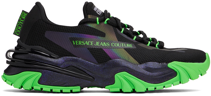 Photo: Versace Jeans Couture Black New Trail Trek Sneakers