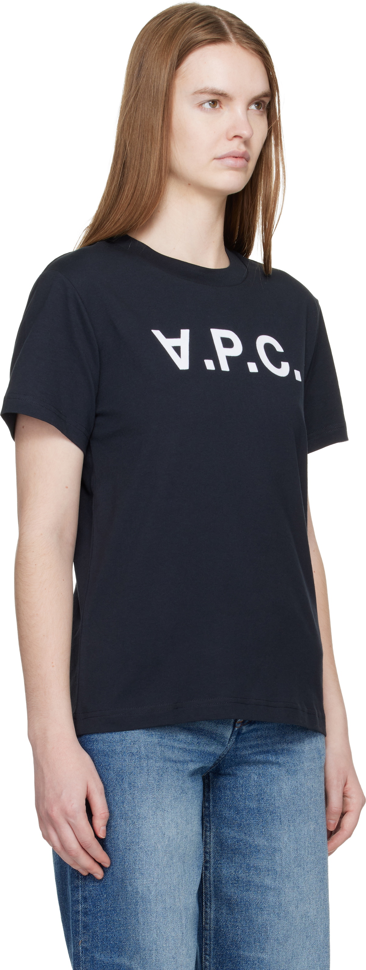 A.P.C. Navy Standard Grand 'VPC' T-shirt