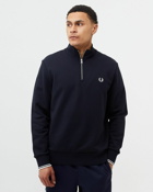 Fred Perry Half Zip Sweatshirt Blue - Mens - Half Zips