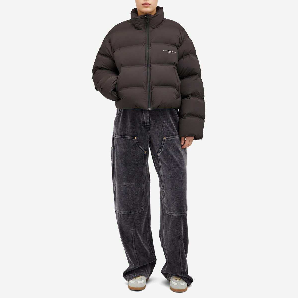 Alexander Wang Women's Cropped Puffer Coat in Black