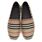 Burberry Beige Alport Icon Stripe Espadrilles