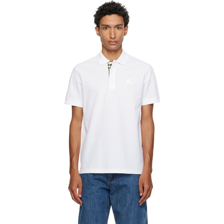 Photo: Burberry White Cotton Polo