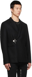 Givenchy Black Wool Padlock Blazer