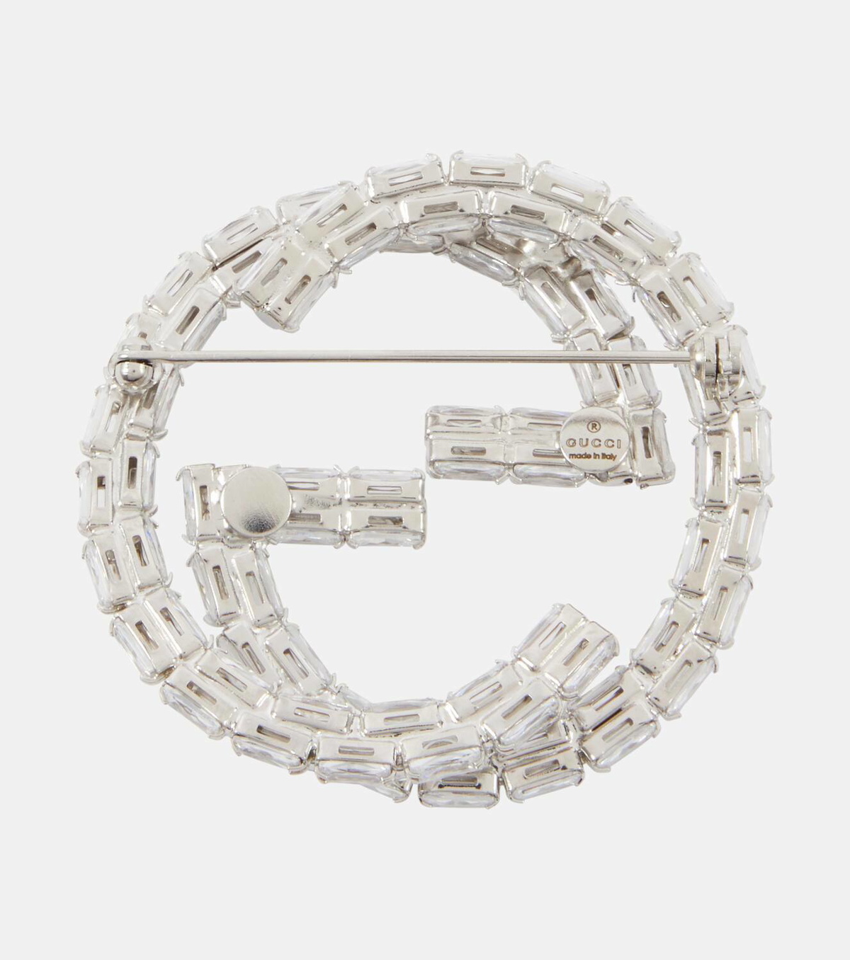 Gucci Interlocking G crystal-embellished brooch Gucci