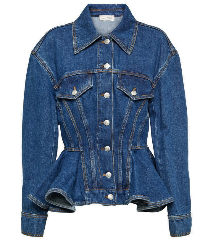Photo: Alexander McQueen Peplum denim jacket