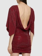 ALEXANDRE VAUTHIER - Glittered Draped Jersey Mini Dress